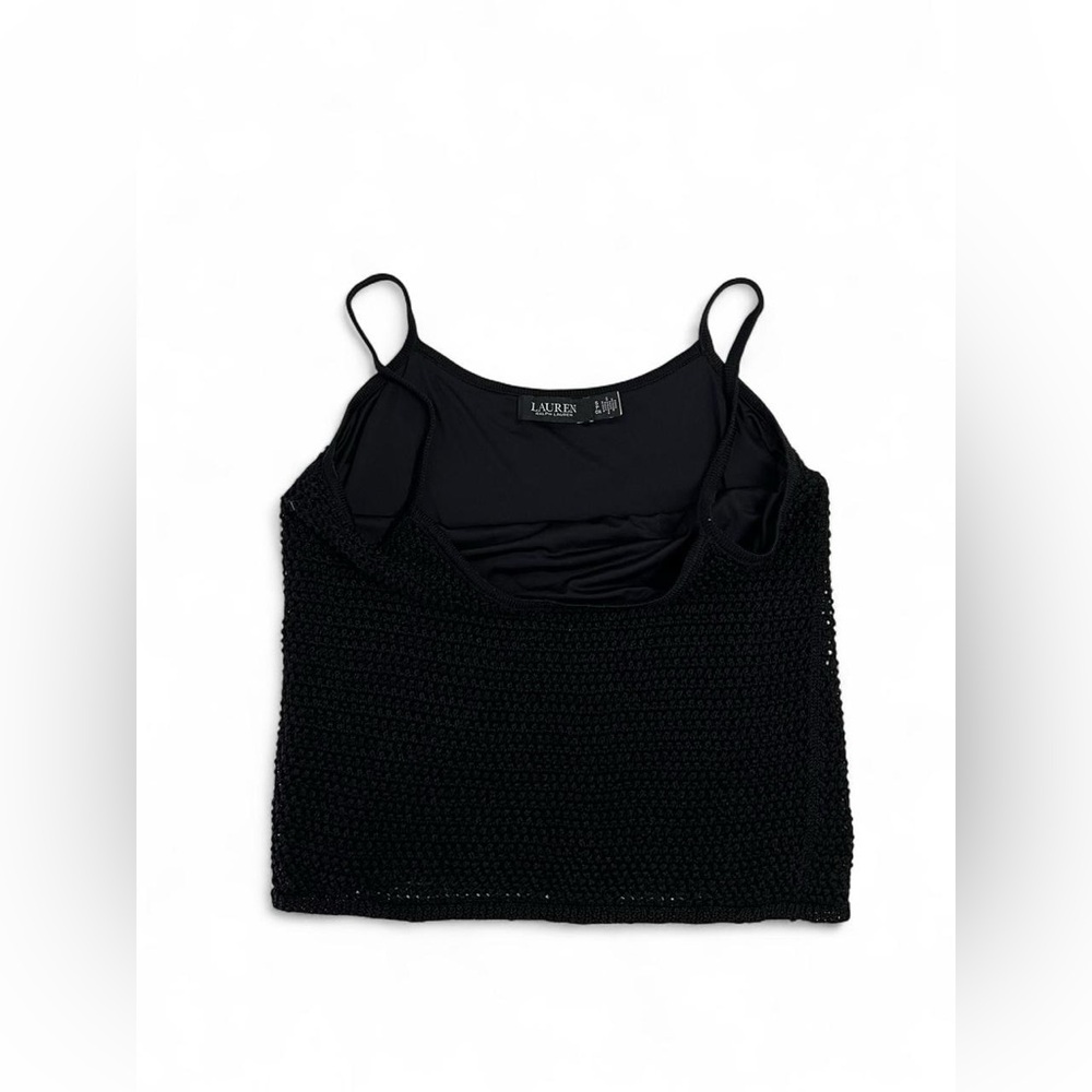 Black lauren Ralph Crochet Women's Top